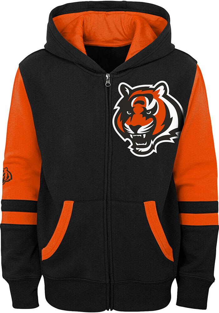 Cincinnati Bengals Boys Stadium Full Zip Hoodie - Ã‚Â BLACK