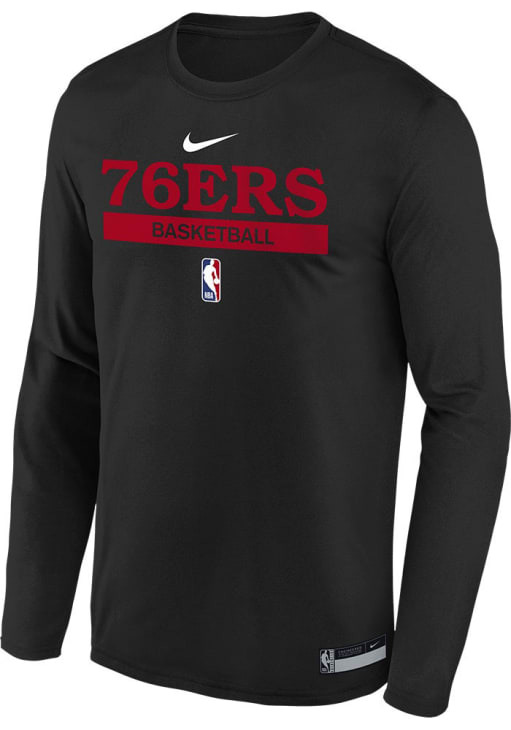 Nike Philadelphia 76ers Youth Black Nike Practice GPX Legend Long Sleeve T-Shirt