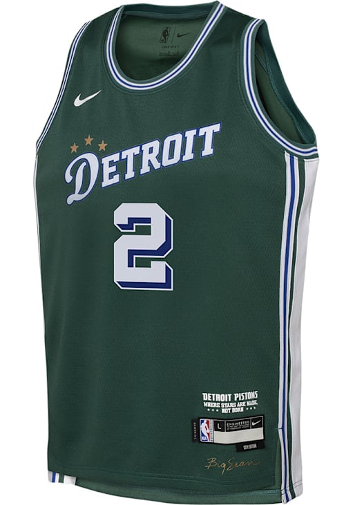 Detroit Pistons Cade Cunningham Youth GREEN City Edition Swingman