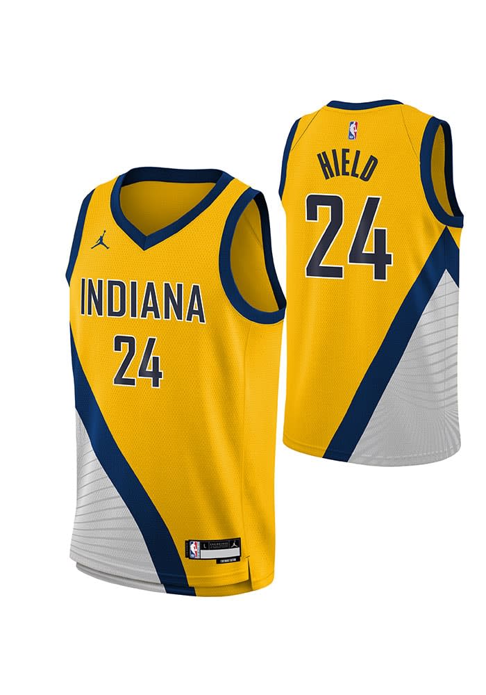 Buddy Hield Nike Indiana Pacers Youth Statement Swingman Gold Basketball Jersey