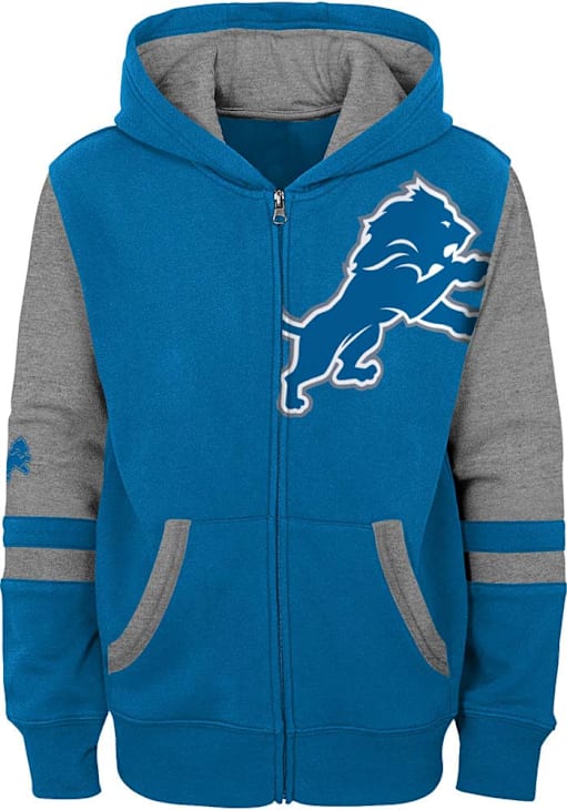 Detroit Lions Boys Stadium Full Zip Hoodie Ã‚Â BLUE 133412503
