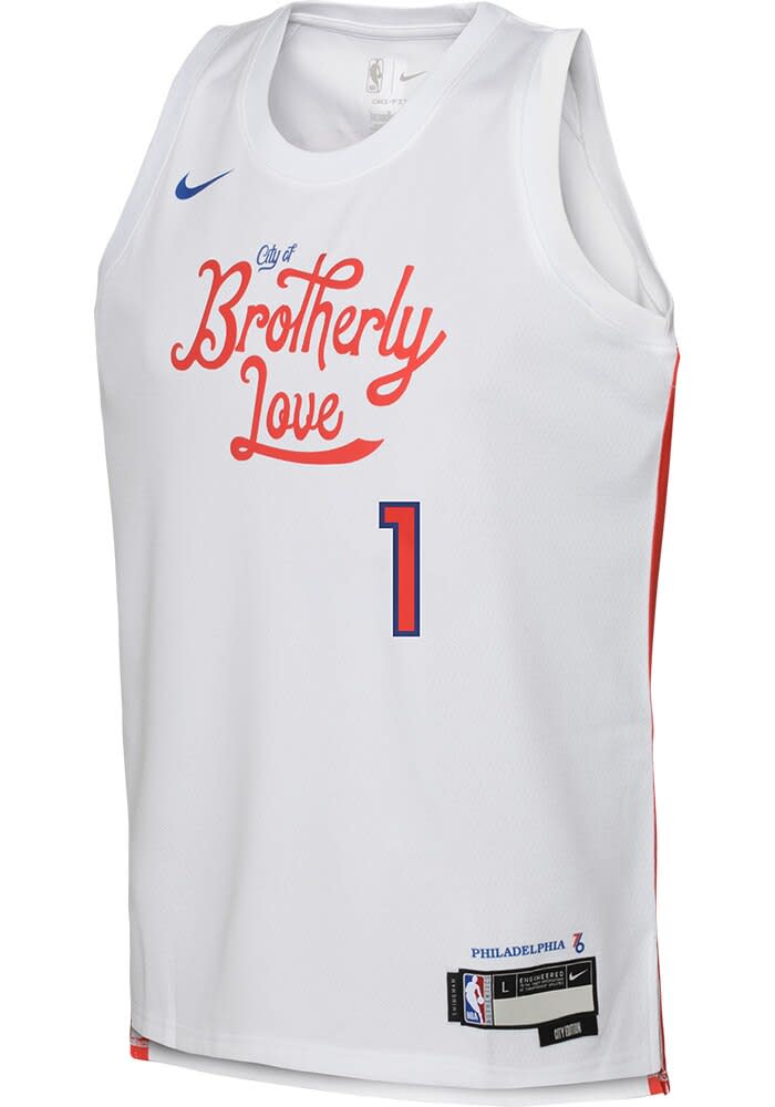 Philadelphia 76ers James Harden Youth White City Edition Swingman