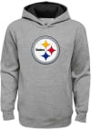 Main image for Pittsburgh Steelers Youth Grey Prime Long Sleeve Hoodie