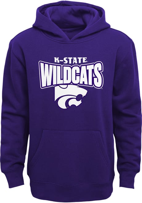 Boys Purple K-State Wildcats Draft Pick Long Sleeve Hooded Sweatshirt