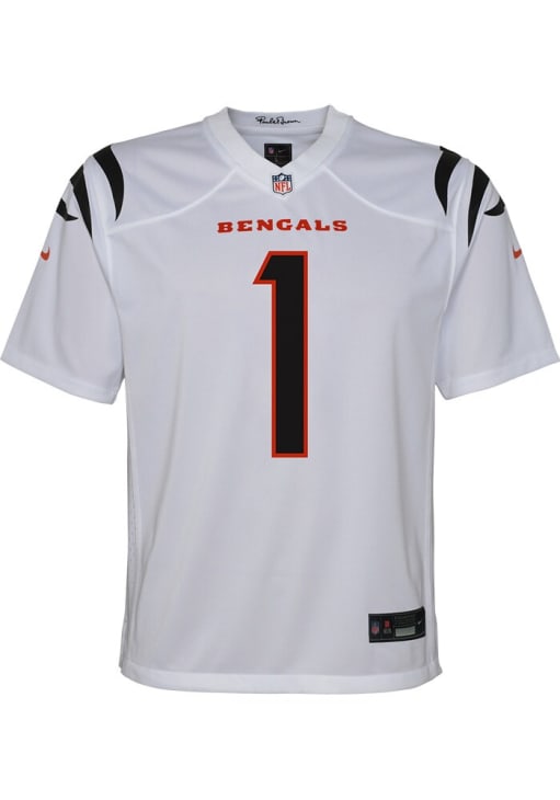 Ja'Marr Chase Cincinnati Bengals Youth White Nike Away Football Jersey