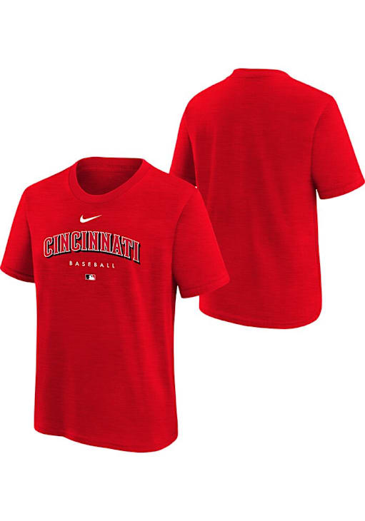 Nike Cincinnati Reds Youth Red Dri Fit Early Work Short Sleeve Tee