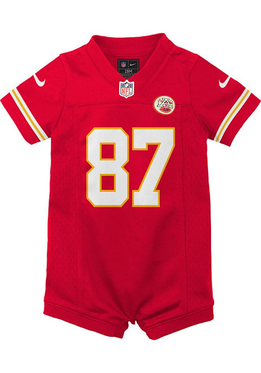 Kansas City Chiefs Travis Kelce Baby Home Romper Red Nike Football