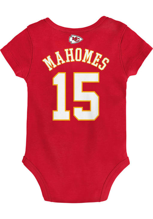 Outer Stuff Patrick Mahomes Kansas City Chiefs Baby Red Mainliner NN Short Sleeve One Piece