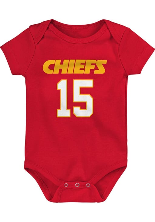Outer Stuff Patrick Mahomes Kansas City Chiefs Baby Red Mainliner NN Short Sleeve One Piece