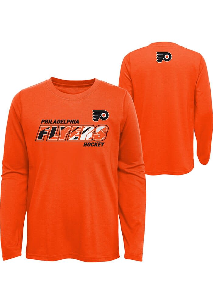 FLYERS シャツ Women's Philadelphia Flyers Fanatics Black/Orange Ombre Spirit