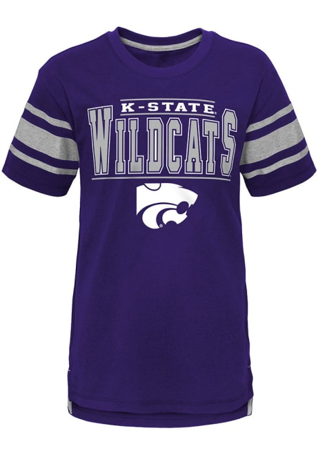 Youth Purple K-State Wildcats Huddle Up Short Sleeve Fashion T-Shirt