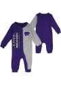 K-State Wildcats Baby Half Time Coverall One Piece - Purple