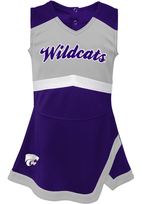 Girls Purple K-State Wildcats Captain Dress Cheer Dress Set