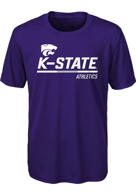 Boys Purple K-State Wildcats Engaged Short Sleeve T-Shirt