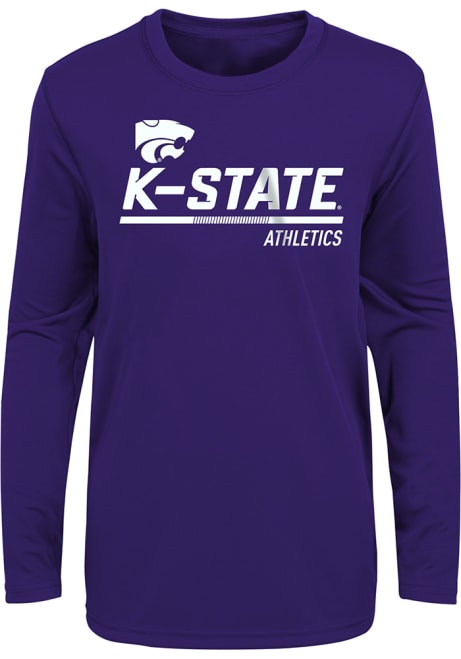 Youth Purple K-State Wildcats Engaged Long Sleeve T-Shirt