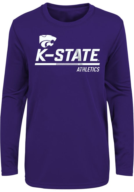 Boys Purple K-State Wildcats Engaged Long Sleeve T-Shirt