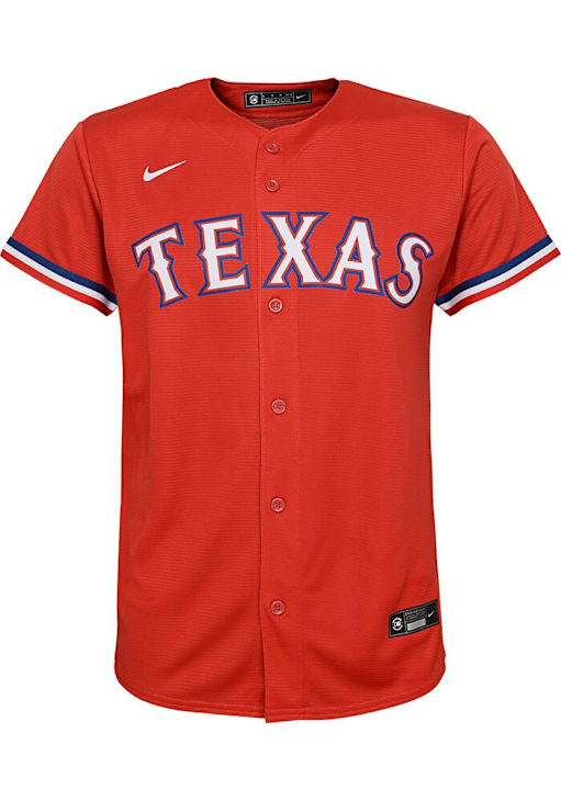 Texas Rangers Youth Red Alt Replica Baseball Jersey 133415600