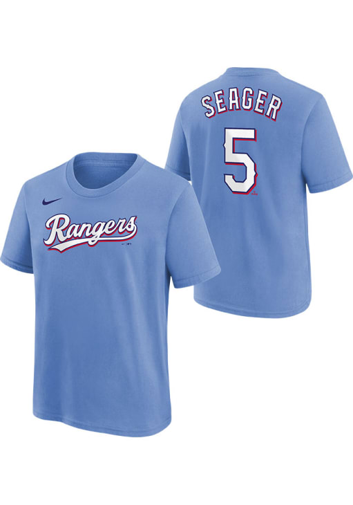 Corey Seager Texas Rangers Boys Name and Number Short Sleeve T-Shirt ...