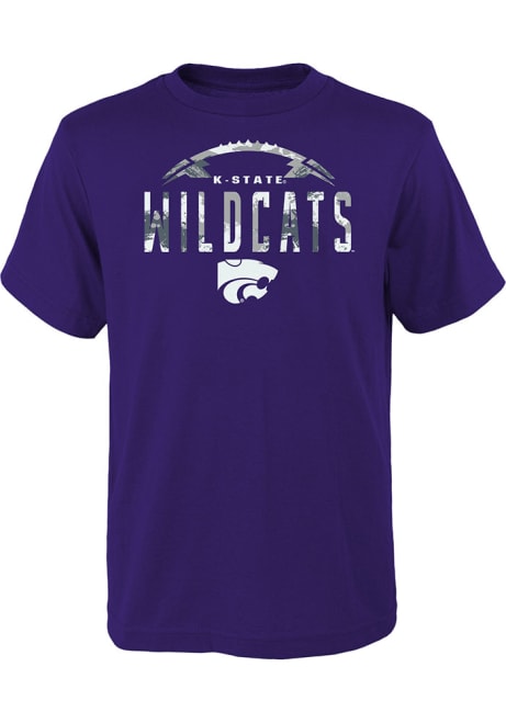 Youth Purple K-State Wildcats Blitz Ball Short Sleeve T-Shirt