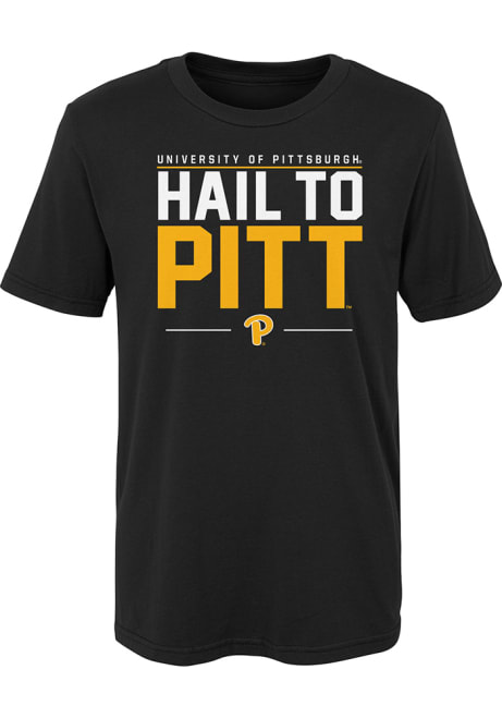 Boys Black Pitt Panthers Institutions Slogan Short Sleeve T-Shirt