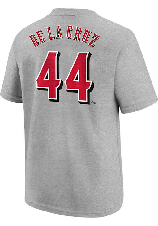 Youth Elly De La Cruz Cincinnati Reds Tee - Name & Number Baseball Shirt For Kids