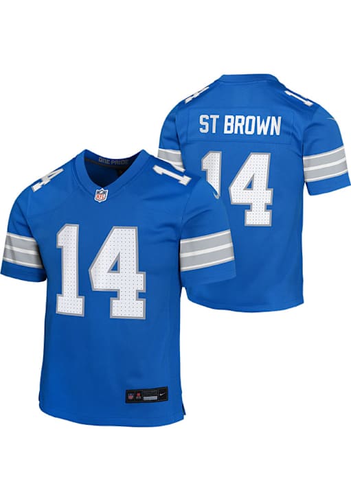 Detroit Lions Amon-Ra Brown Youth Home Replica BLUE Nike