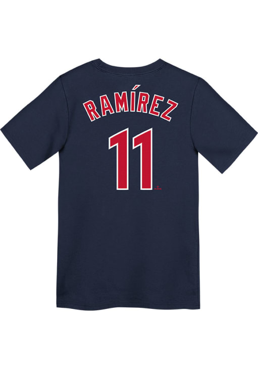 Jose Ramirez  Cleveland Guardians Boys Navy Blue Home NN Short Sleeve T-Shirt
