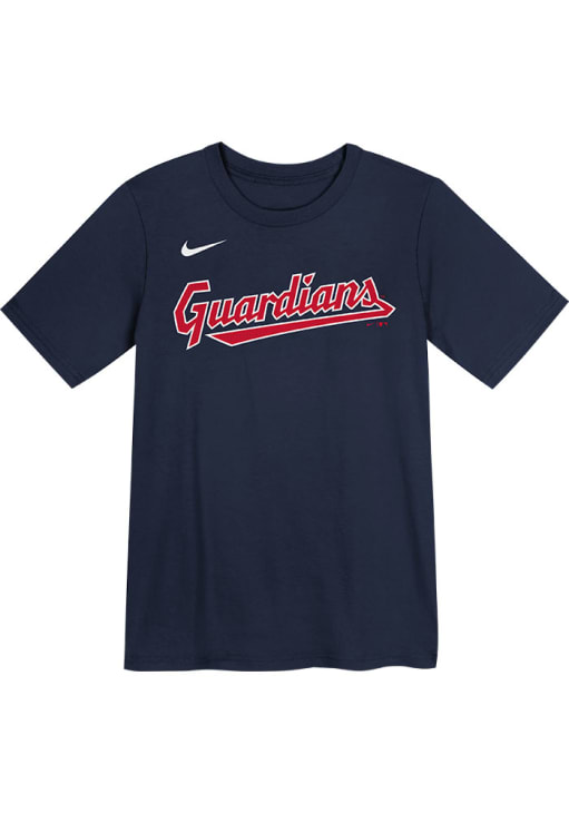 Jose Ramirez  Cleveland Guardians Boys Navy Blue Home NN Short Sleeve T-Shirt