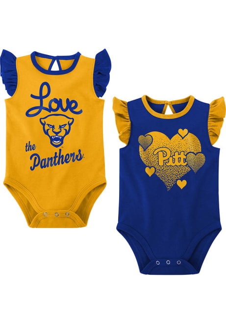 Baby Blue Pitt Panthers Spread The Love One Piece Set