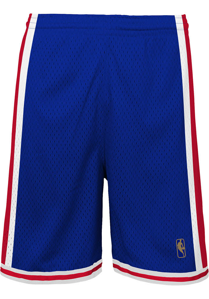 Men s Mitchell Ness Royal Philadelphia 76ers Hardwood Classics Team Swingman Shorts