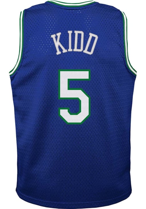 Jason Kidd  Mitchell and Ness Dallas Mavericks Youth Swingman Road Blue Basketball Jersey