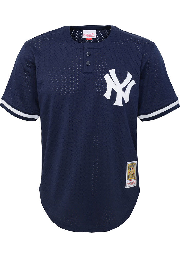 New York Yankees Derek Jeter Youth NAVY Mesh BP Baseball