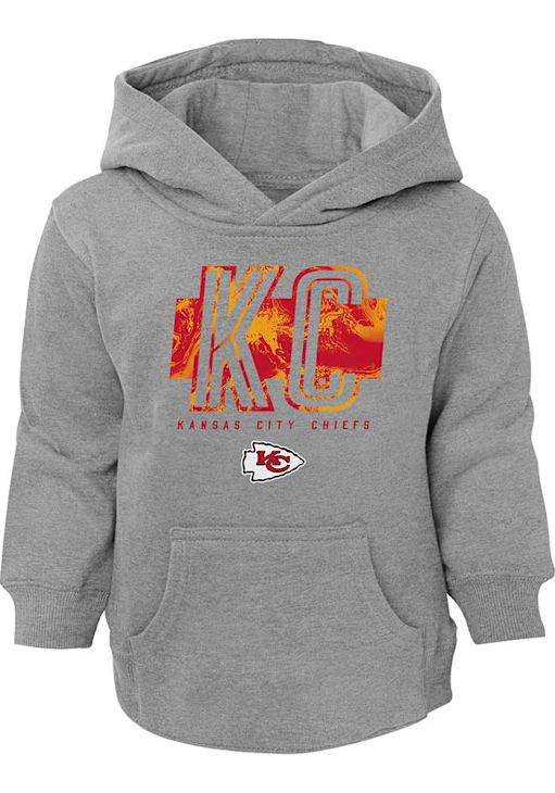 Kansas City Chiefs Toddler HEATHERGREY Abbreviated Long Sleeve