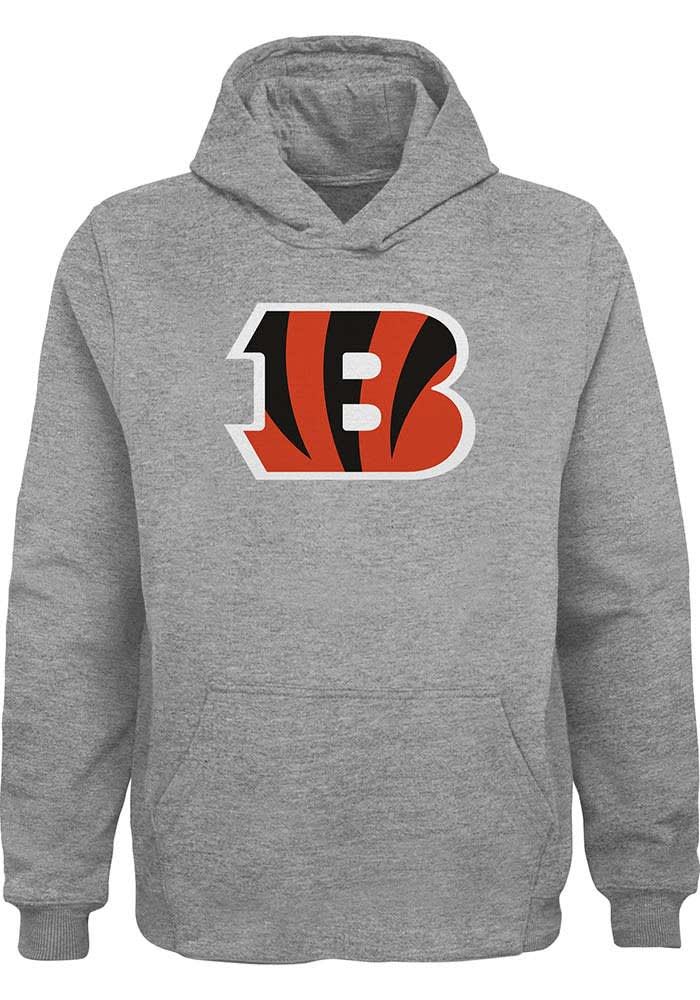 Cincinnati Bengals Boys Primary Logo B Hoodie A HEATHERGREY