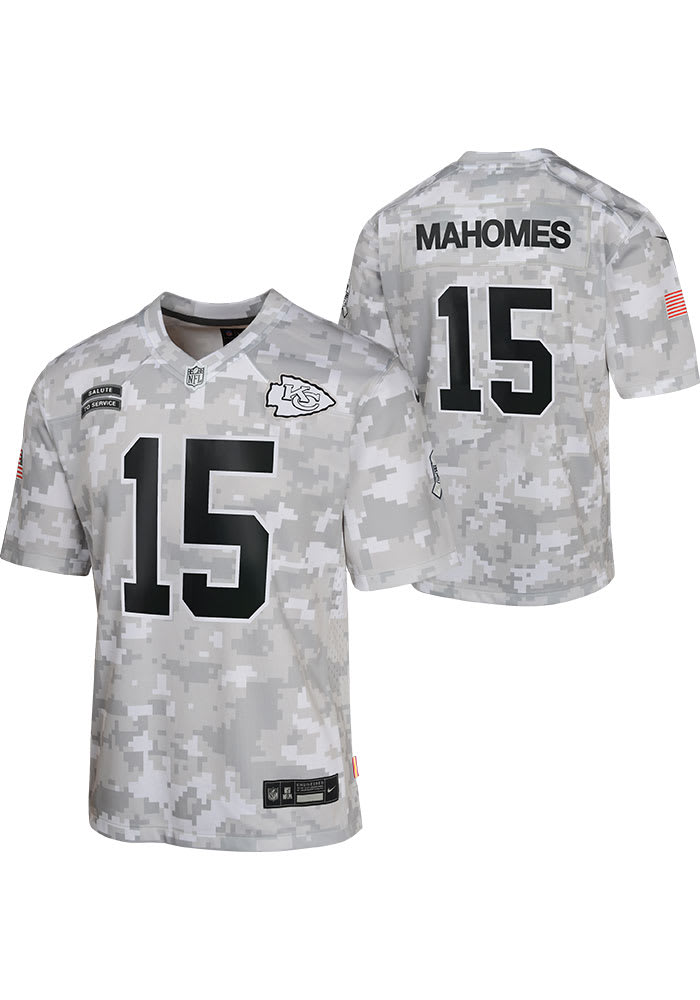 Kansas City Chiefs Patrick Mahomes Youth Salute To Service GREY