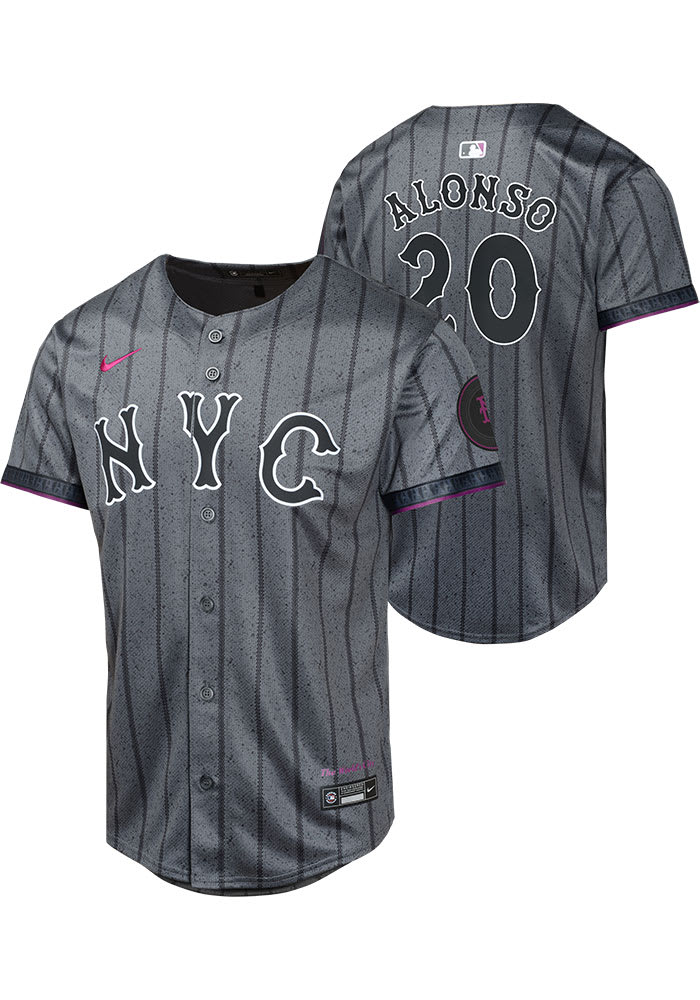 New York Mets Pete Alonso Youth GREY City Connect Limited