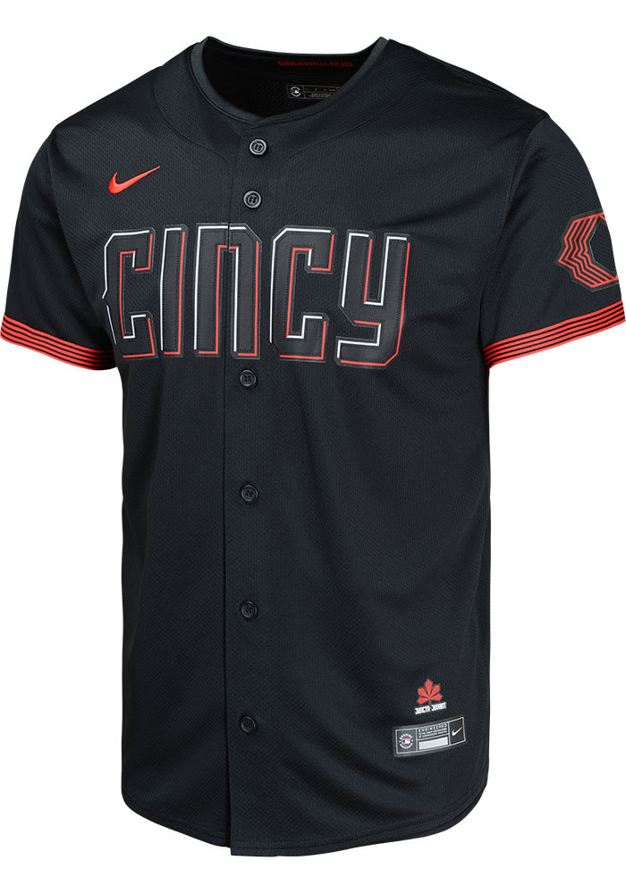 Cincinnati Reds Elly De La Cruz Youth BLACK City Connect Limited Baseball Jersey