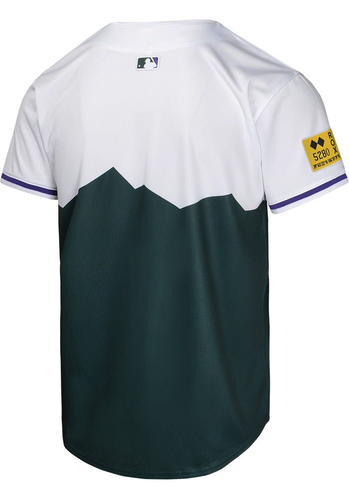 Colorado Rockies Youth GREEN City Connect Limited Baseball Jersey
