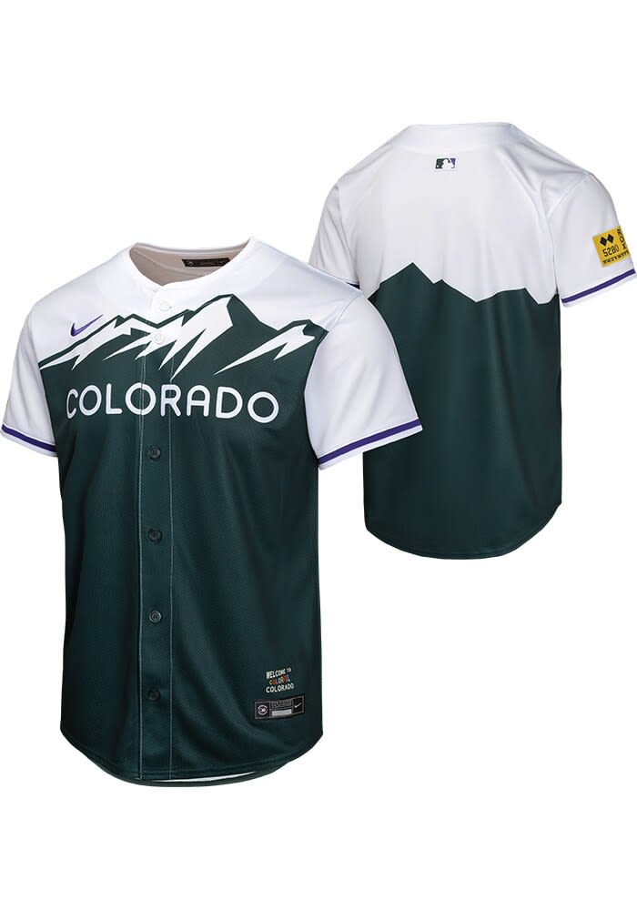 Colorado Rockies Youth GREEN City Connect Limited Baseball Jersey