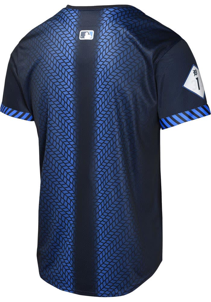 Nike Detroit Tigers Boys BLUE City Connect Limited Blank - 133418095