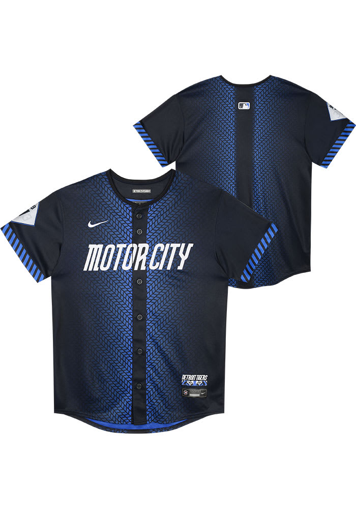 Detroit Tigers Youth NAVY City Connect Limited Blank Baseball