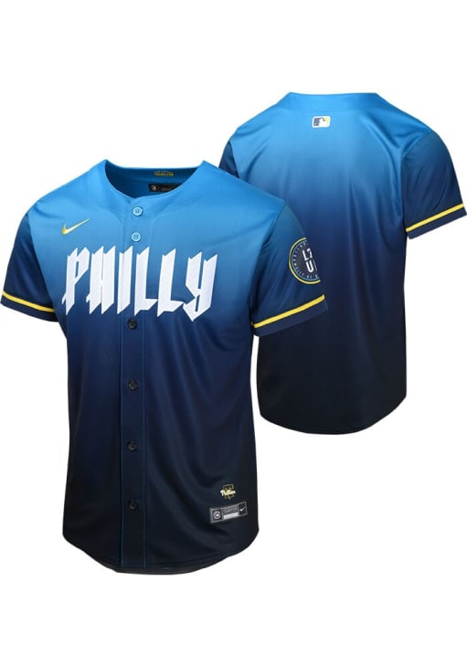 Nike Philadelphia Phillies Youth Navy Blue City Connect Limited Blank Jersey