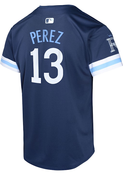 Kansas City Royals Salvador Perez Youth NAVY City Connect Limited