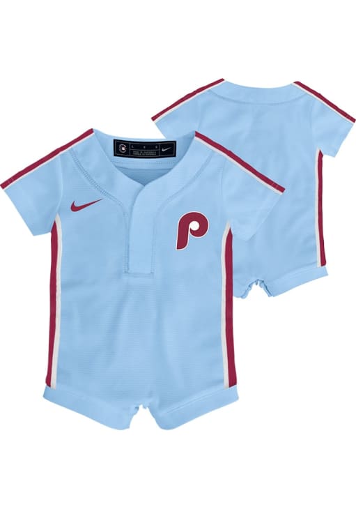 Nike Philadelphia Phillies Baby Light Blue Alt 2 Replica Romper Jersey Baseball Jersey