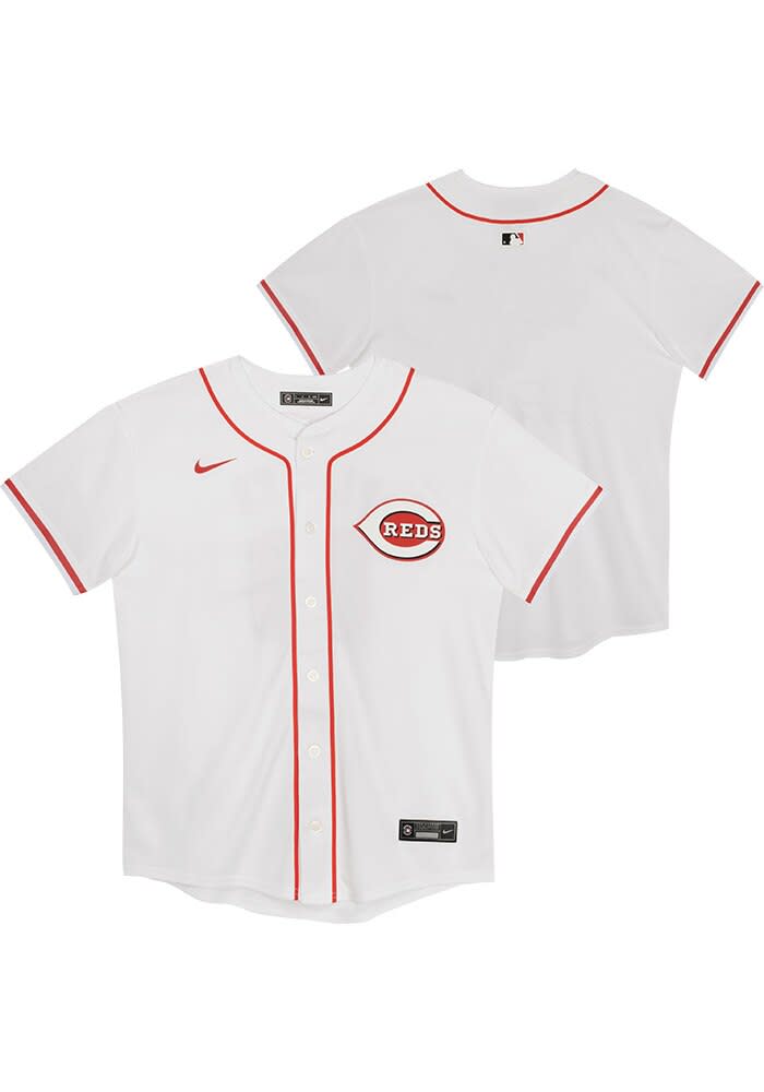 Nike Cincinnati Reds Boys White Home Game Blank - 133418484