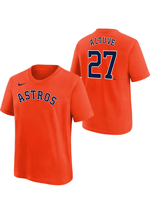 Jose Altuve Houston Astros Youth ORANGE Home NN Short Sleeve
