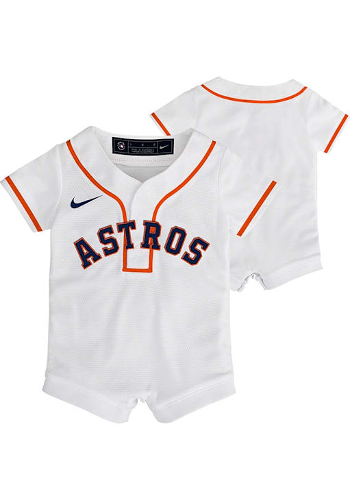 Houston Astros Nike Baby White Home Replica Romper Baseball Jersey