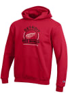 Main image for Champion Detroit Red Wings Youth Red Hockey Puck Long Sleeve Hoodie