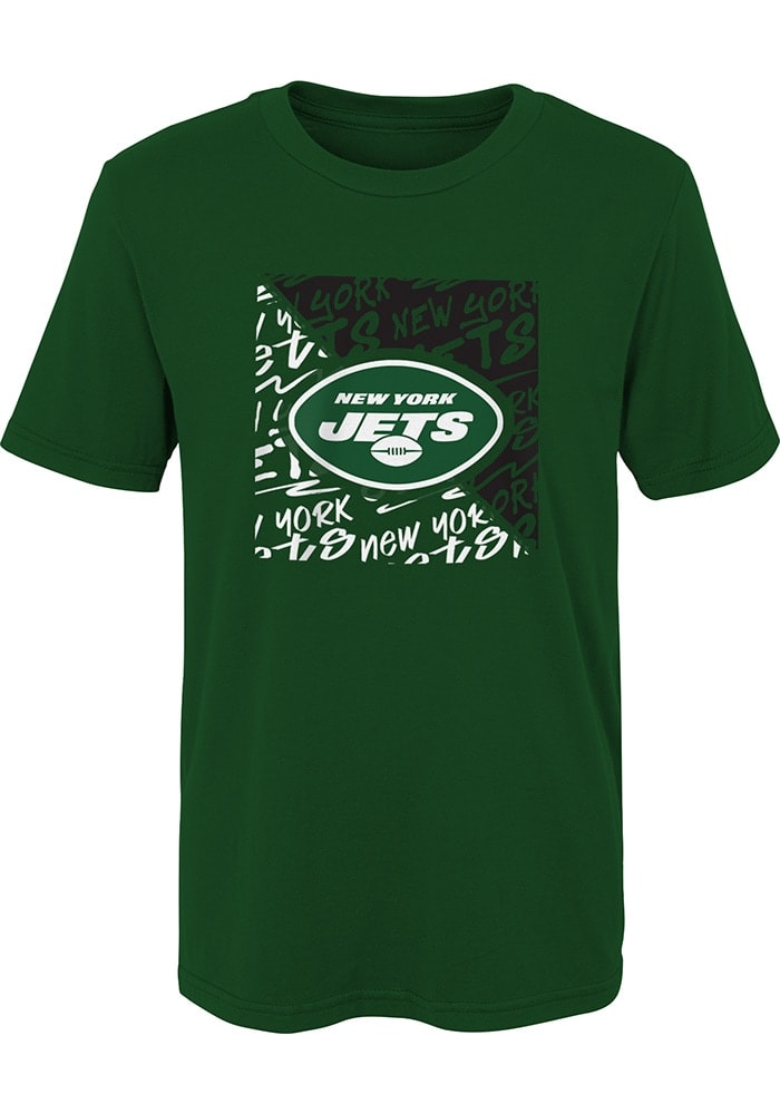 New York Jets Boys Green Divide Short Sleeve T Shirt