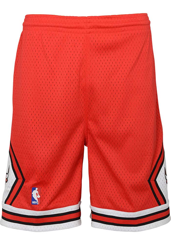 Chicago Bulls Mitchell and Ness Youth RED Swingman Road Shorts